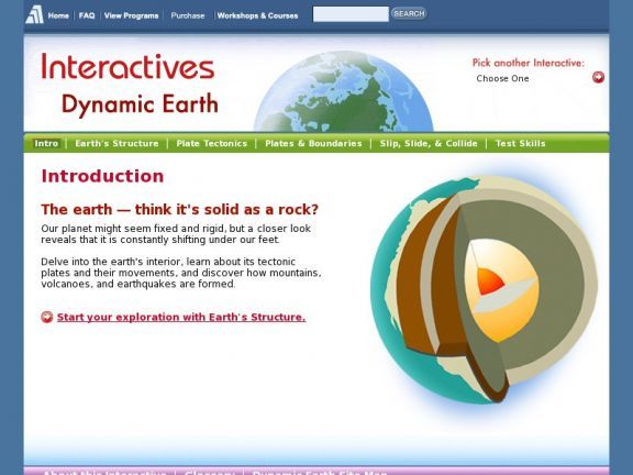 Applied Math And Science Education Repository Interactives Dynamic Earth