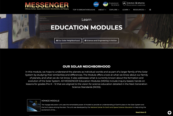 Applied Math And Science Education Repository Messenger Education Module